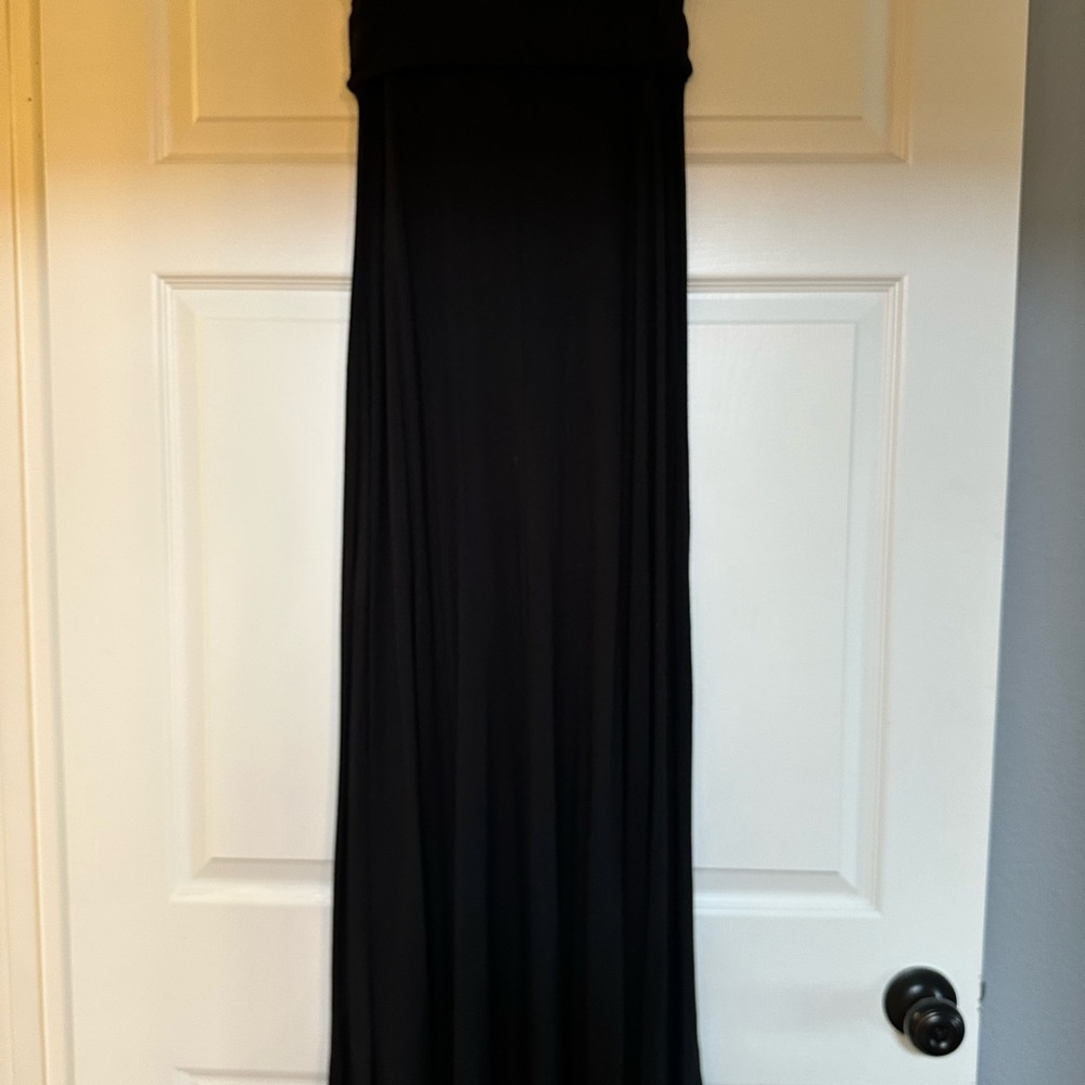 Elegant Black Maxi Dress 2 in 1